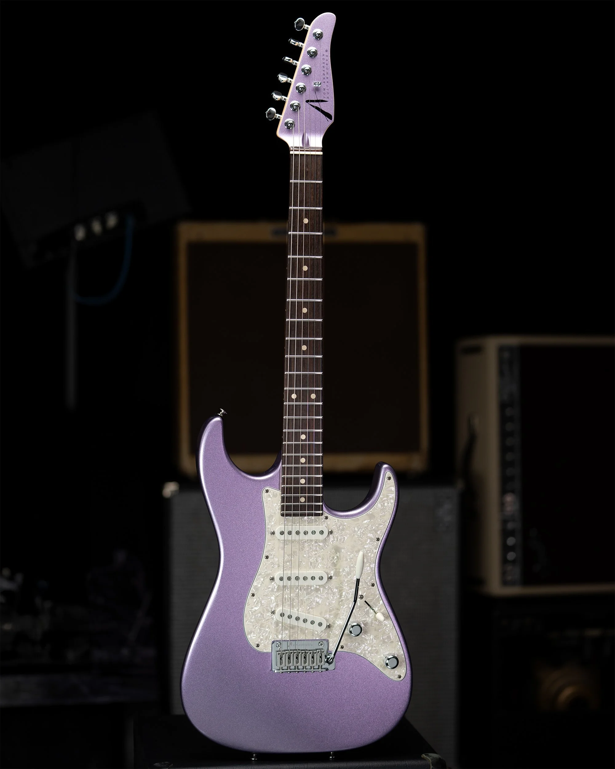 クリスアンクローバー製　オーストリッチ　パープル Anderson Guitarworks